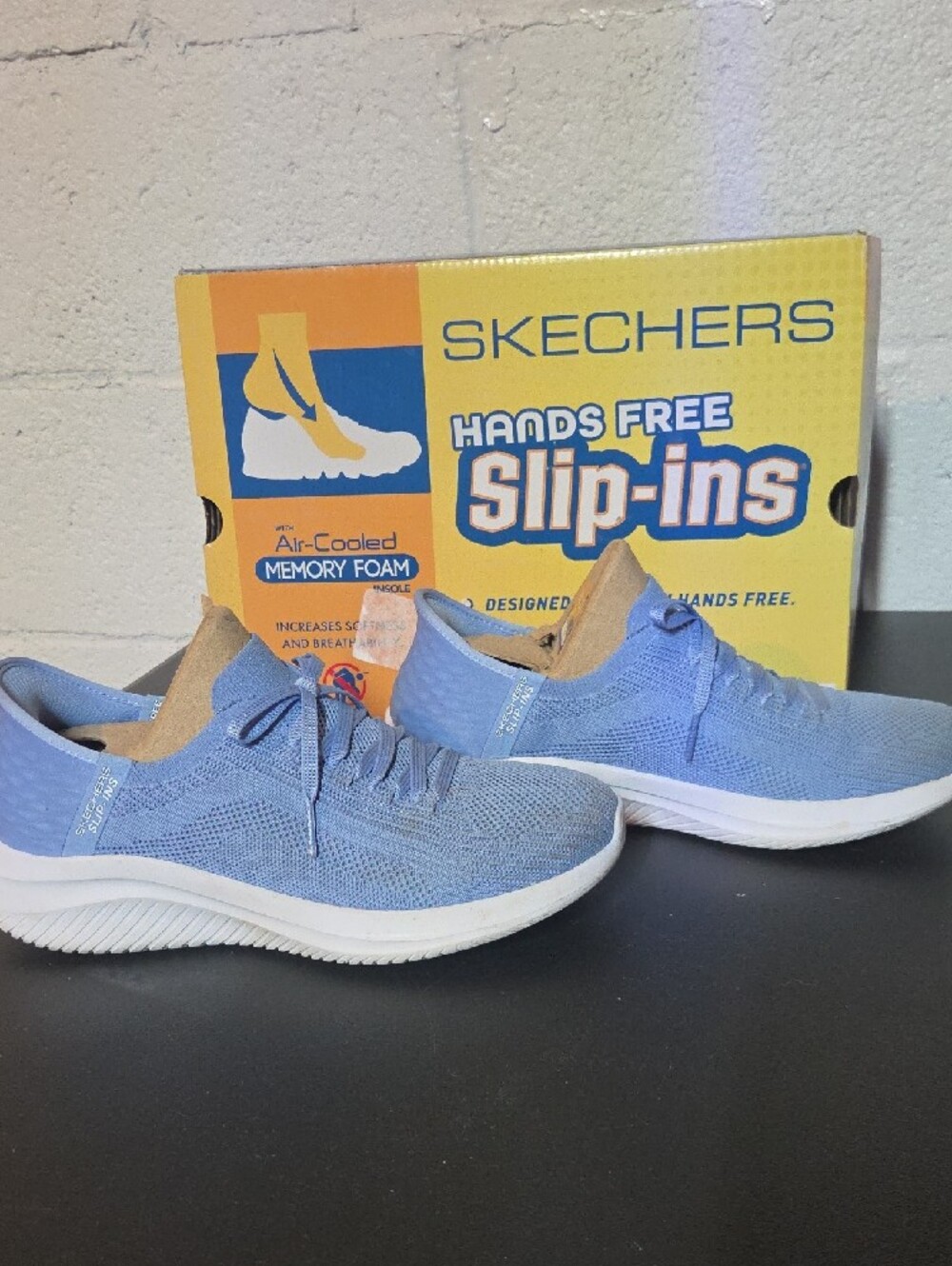 Skechers Women's Periwinkle Knit Slip-On Athletic Sneakers - Picture 5 of 10